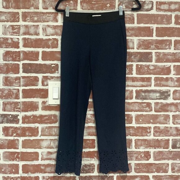 Women’s Bailey 44 Navy Blue Laser Cut Knit Pants Size XS GUC Preowned - Picture 1 of 10